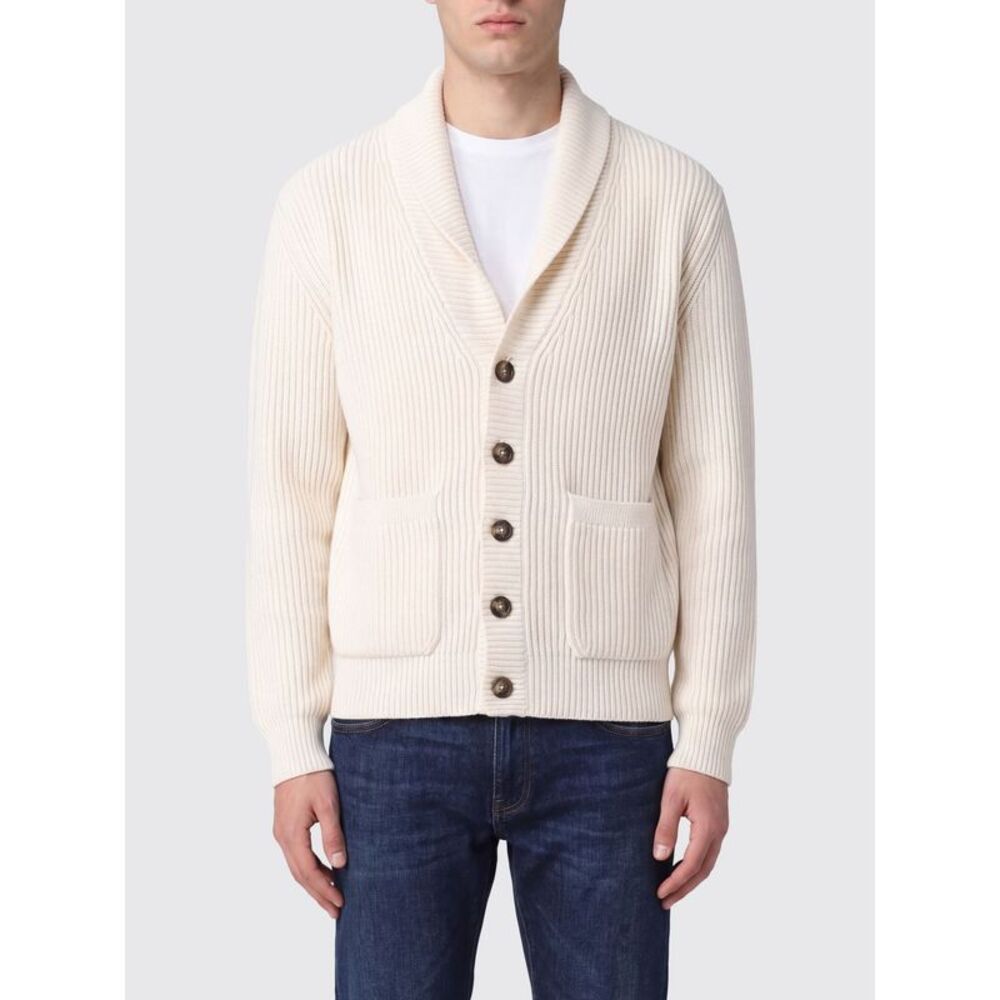 Eleventy Men Shawl-Collar Wool Cardigan Eleventy With Patch Pockets